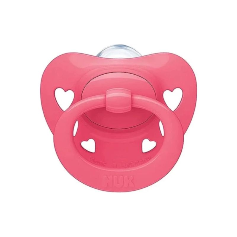 Πιπίλα Σιλικόνης με Θήκη Nuk Signature 6-18m Pink 