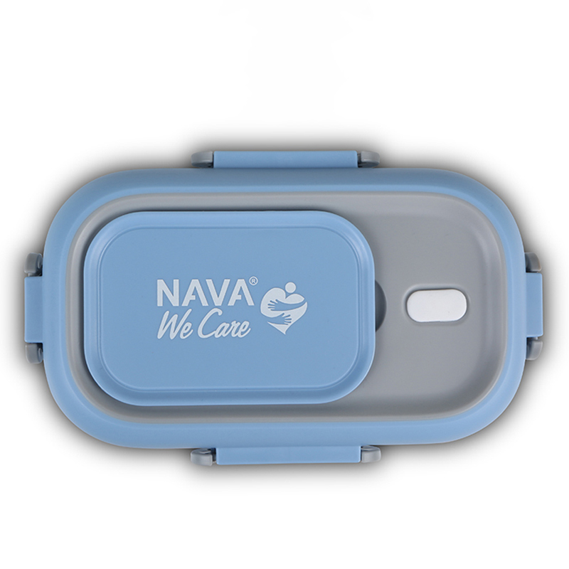 Ανταλλακτικό Καπάκι Δοχείου Αποθήκευσης Φαγητού Ανοξείδωτου Nava We Care Blue