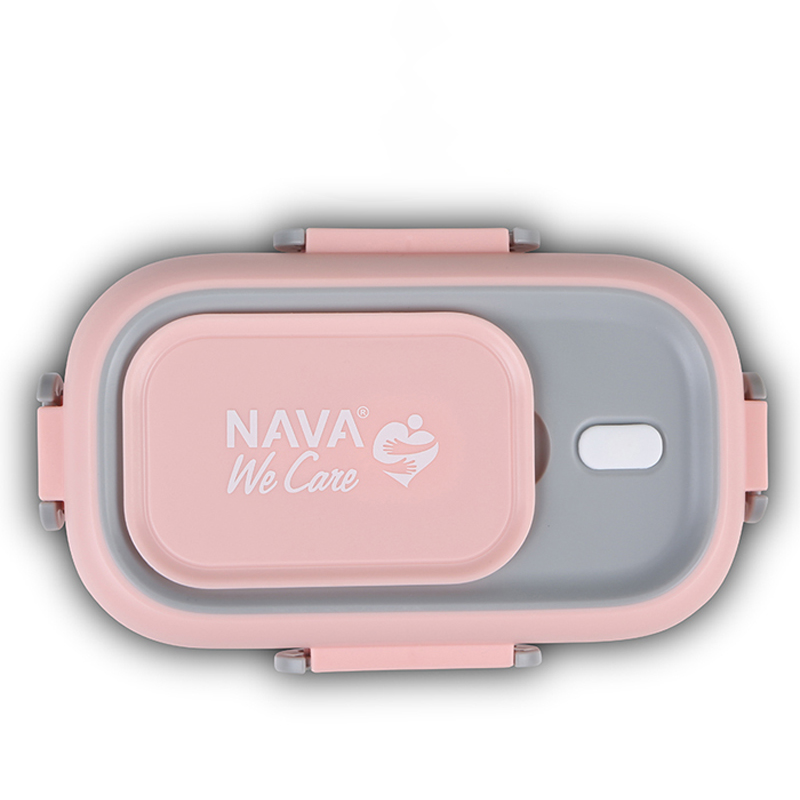 Ανταλλακτικό Καπάκι Δοχείου Αποθήκευσης Φαγητού Ανοξείδωτου Nava We Care Pink