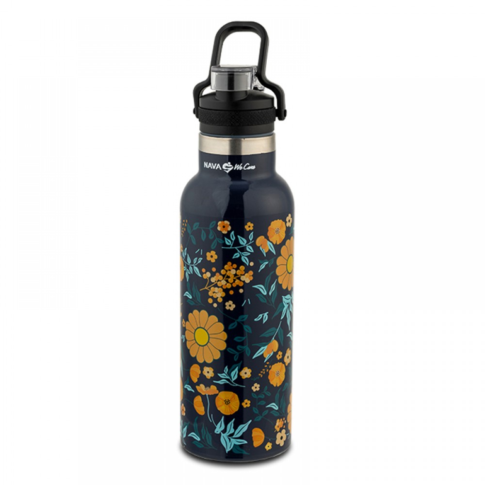 Θερμός Μπουκάλι Ανοξείδωτο Nava We Care 500ml Black