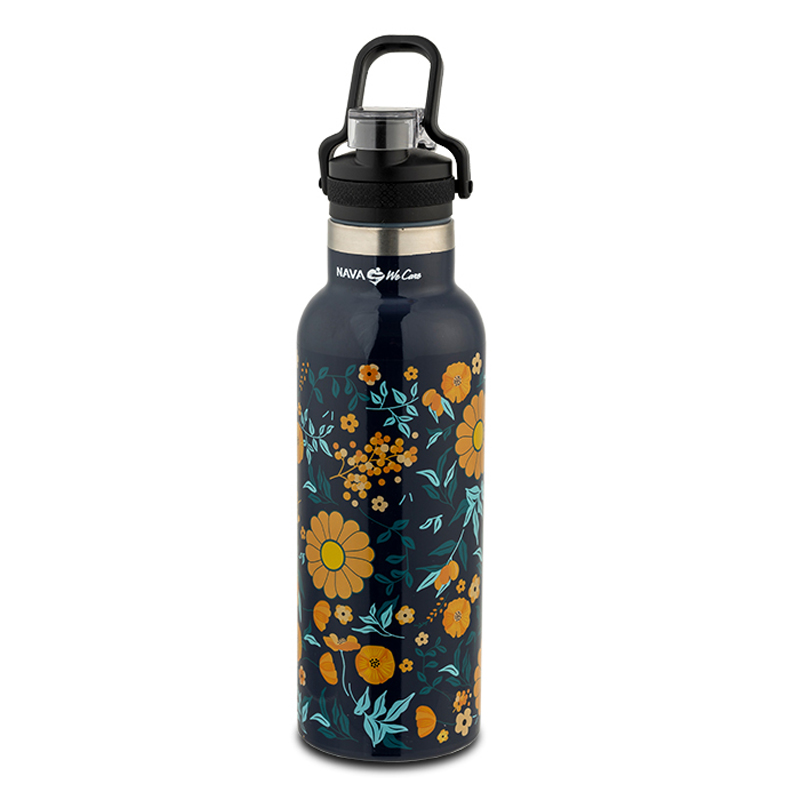 Θερμός Μπουκάλι Ανοξείδωτο Nava We Care 500ml Black