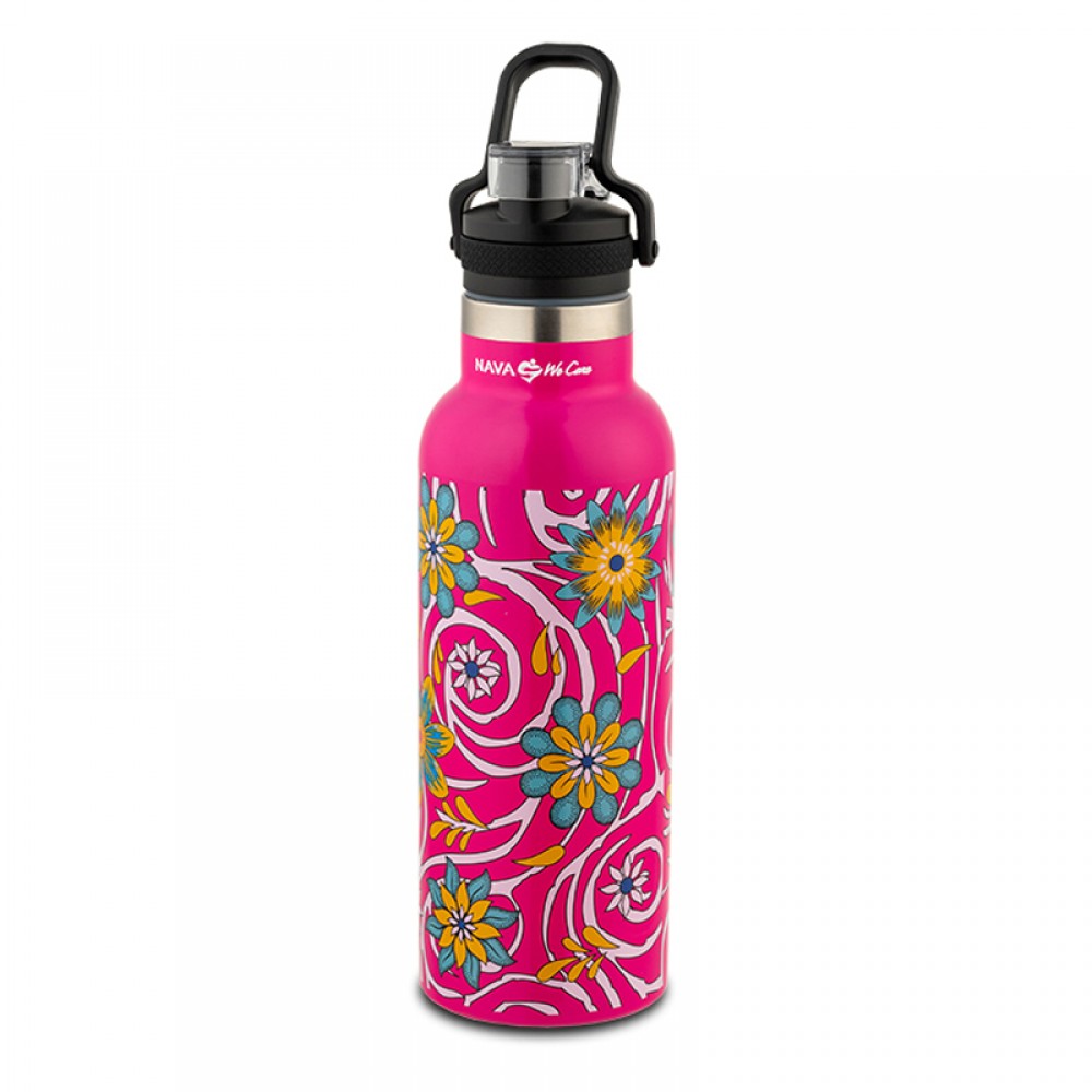 Θερμός Μπουκάλι Ανοξείδωτο Nava We Care 500ml Pink