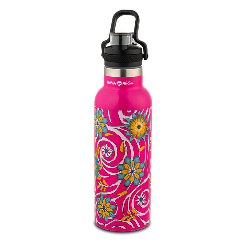 Θερμός Μπουκάλι Ανοξείδωτο Nava We Care 500ml Pink
