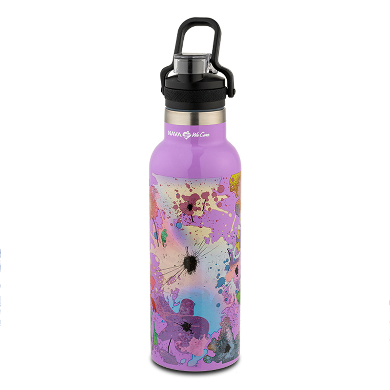Θερμός Μπουκάλι Ανοξείδωτο Nava We Care Lilac 500ml