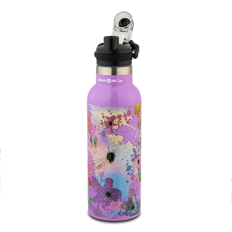 Θερμός Μπουκάλι Ανοξείδωτο Nava We Care Lilac 500ml