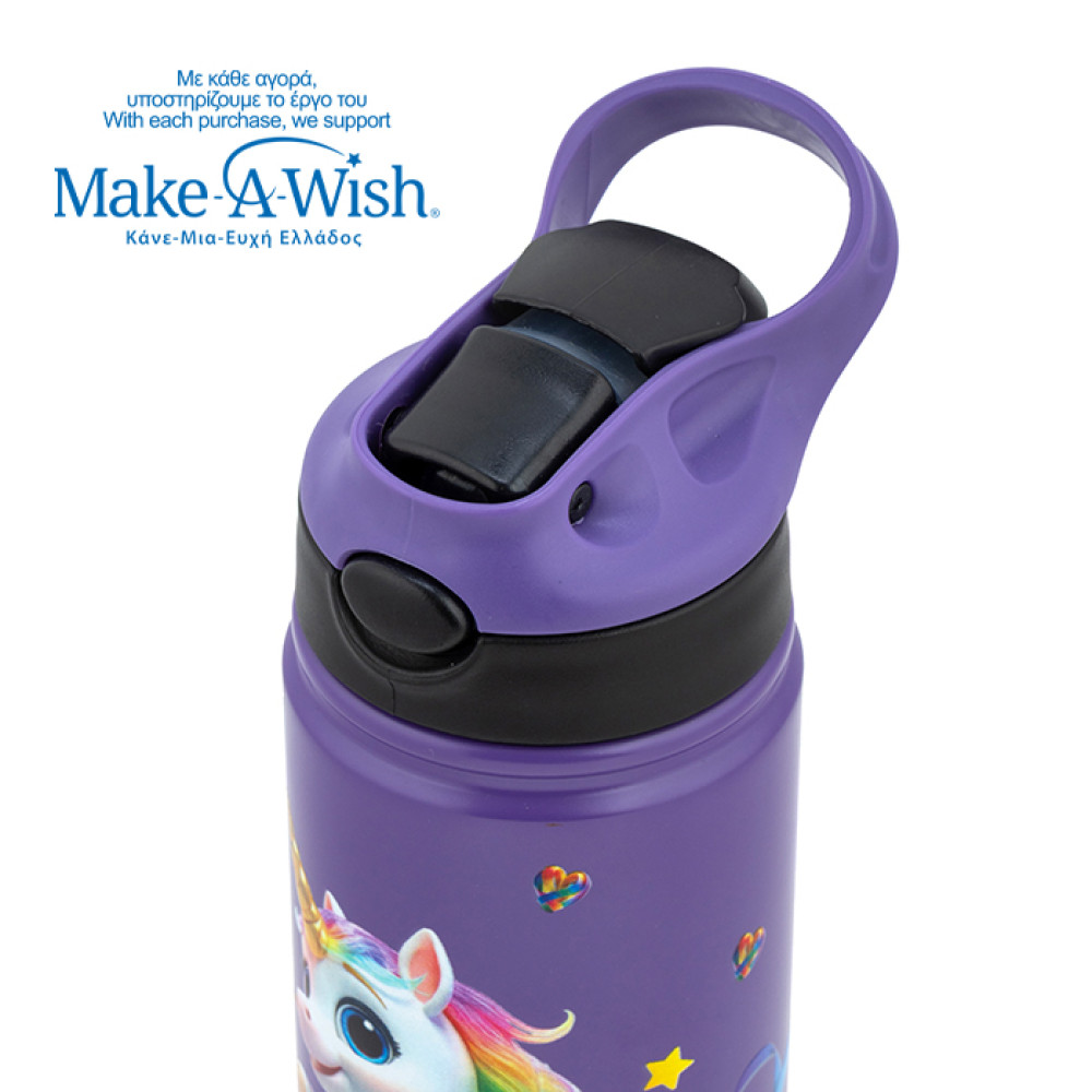 Θερμός Μπουκάλι Ανοξείδωτο Nava We Care 500ml Purple Unicorn