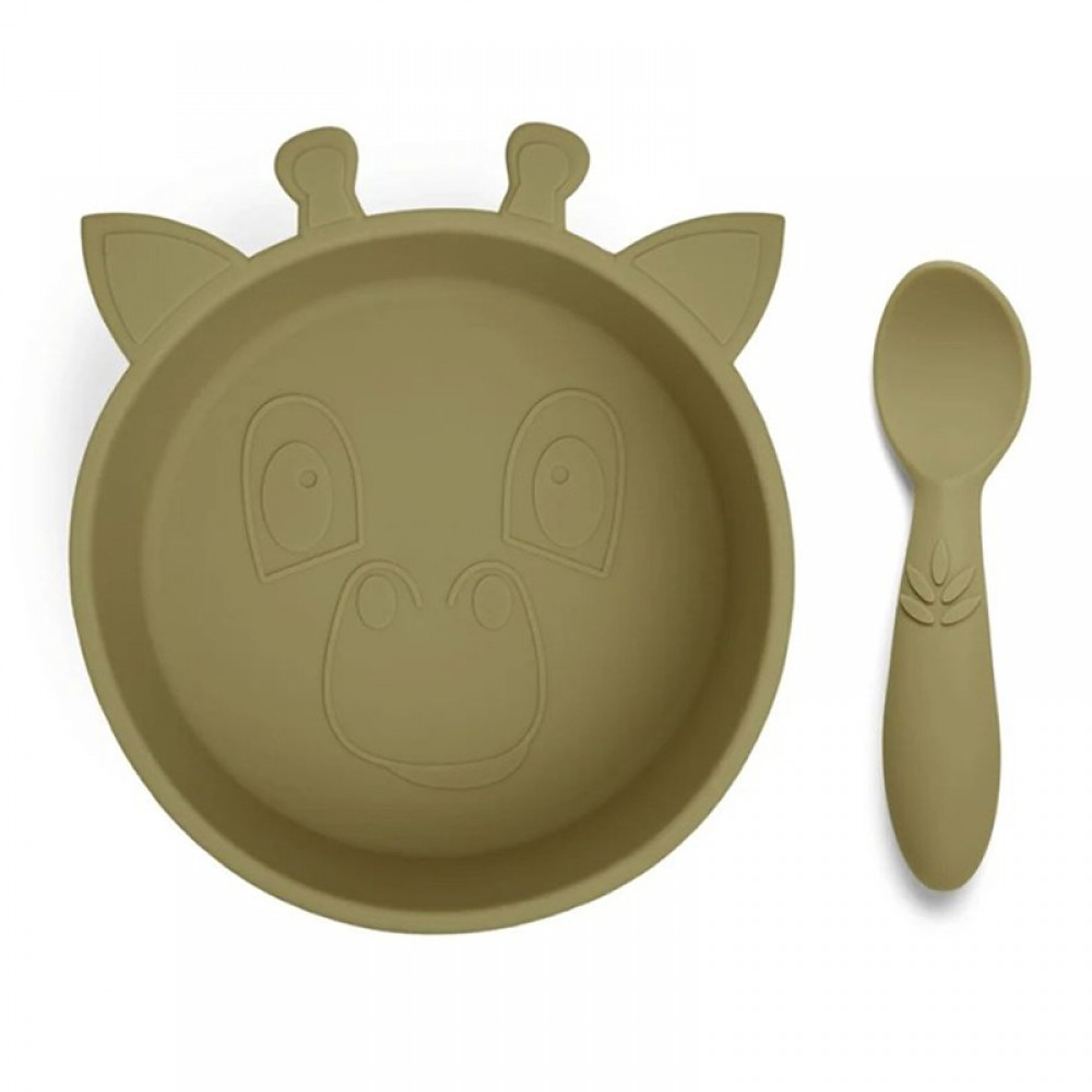 Σετ Φαγητού Σιλικόνης Nuuroo Elia Olive (2τεμ.)