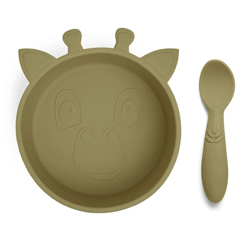 Σετ Φαγητού Σιλικόνης Nuuroo Elia Olive (2τεμ.)