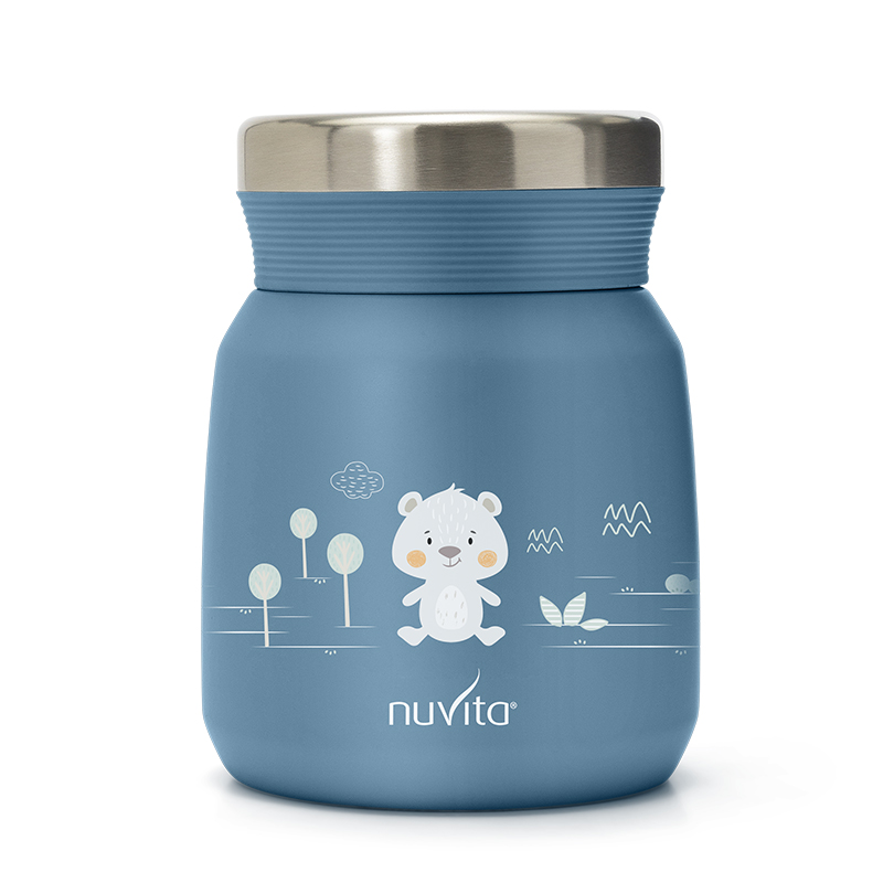 Θερμός Φαγητού Ανοξείδωτος Nuvita 300ml Powder Blue