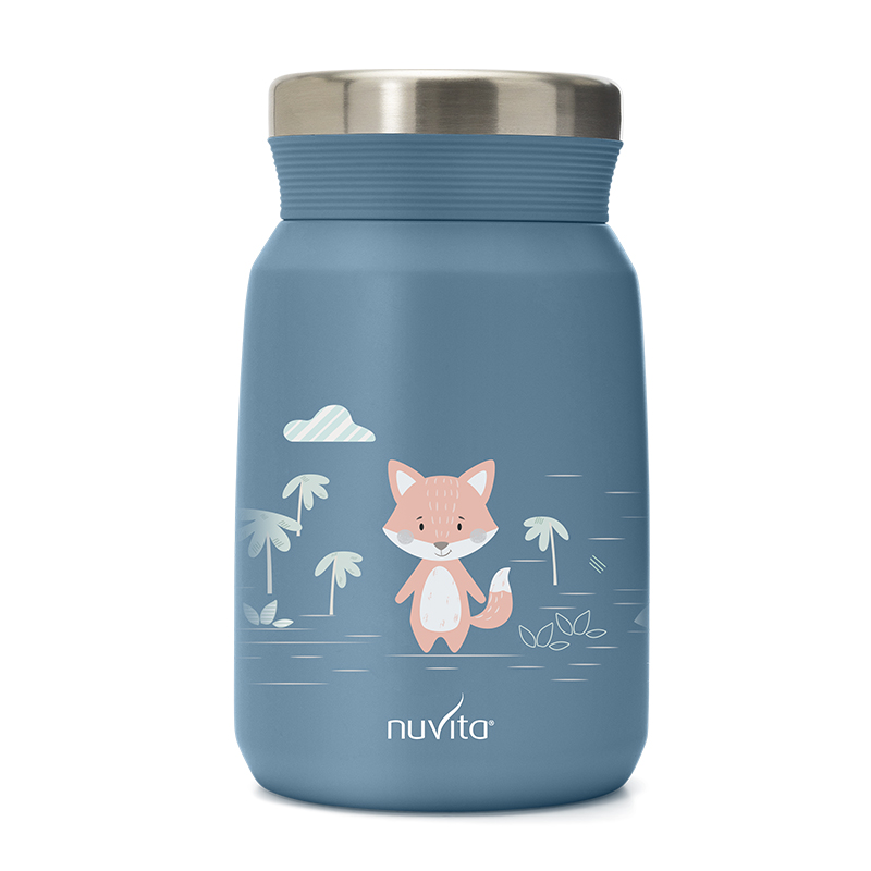 Θερμός Φαγητού Ανοξείδωτος Nuvita 500ml Powder Blue