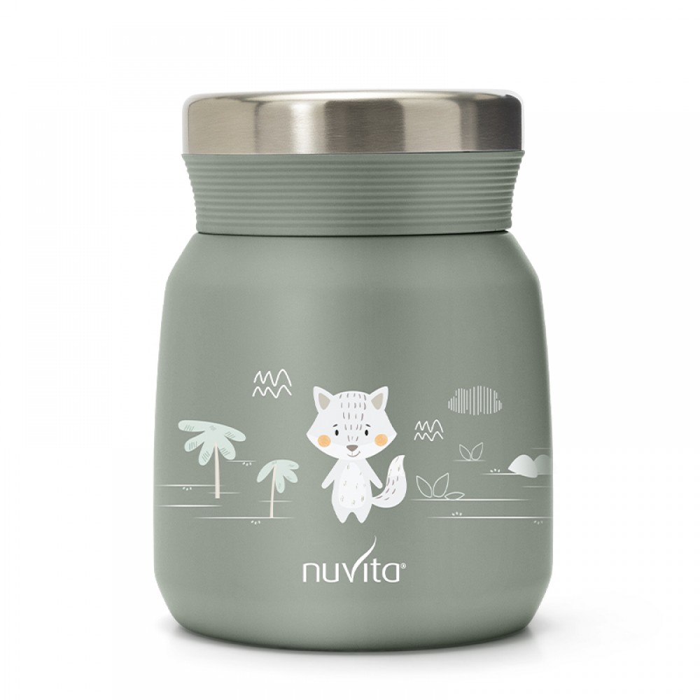 Θερμός Φαγητού Ανοξείδωτος Nuvita 300ml Sage Green