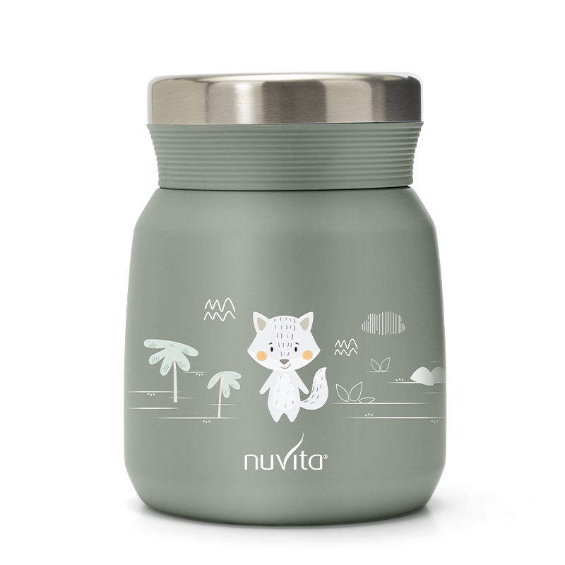 Θερμός Φαγητού Ανοξείδωτος Nuvita 300ml Sage Green