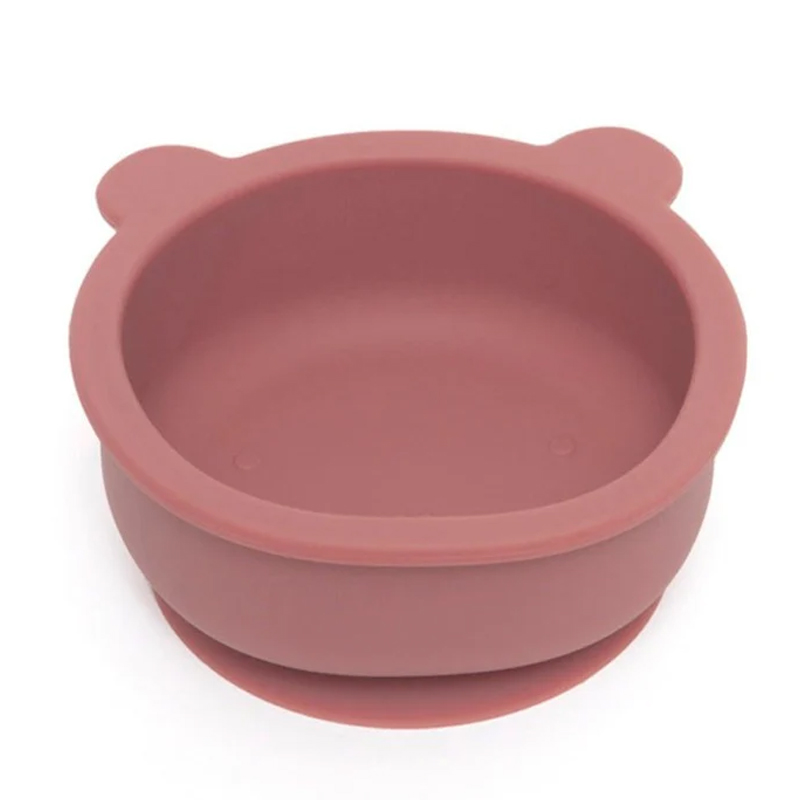 Μπολ Φαγητού Σιλικόνης Petit Monkey Bear Mahogany Rose