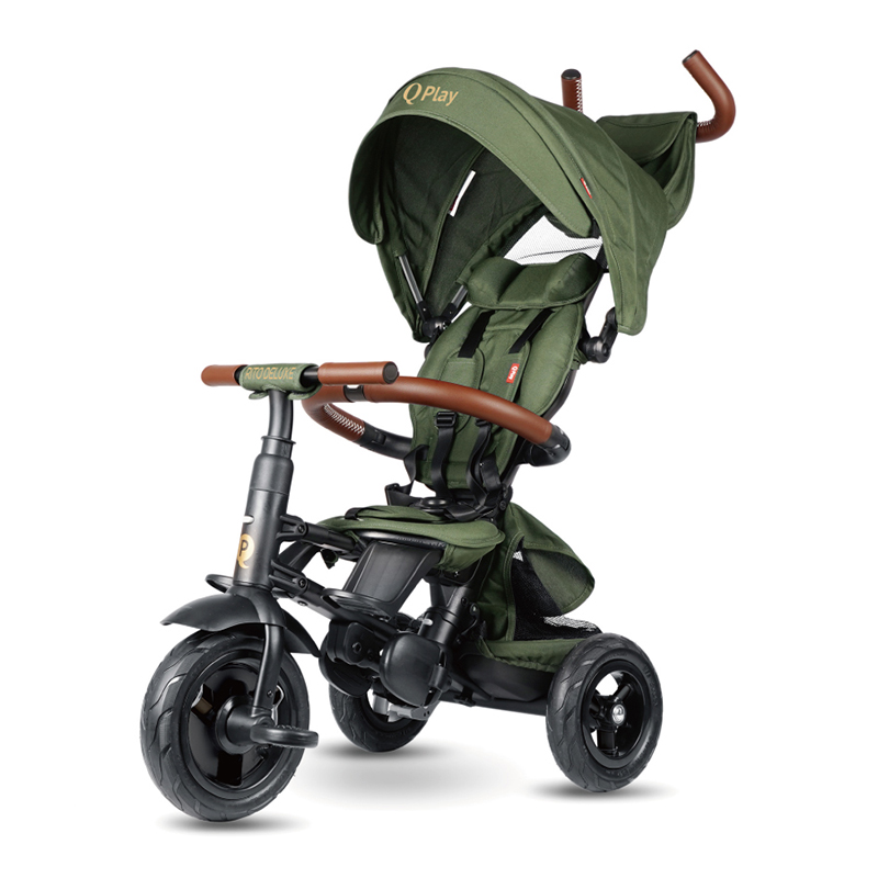 Τρίκυκλο Αναδιπλούμενο Ποδήλατο QPlay Rito Deluxe Air Gel Wheels Olive