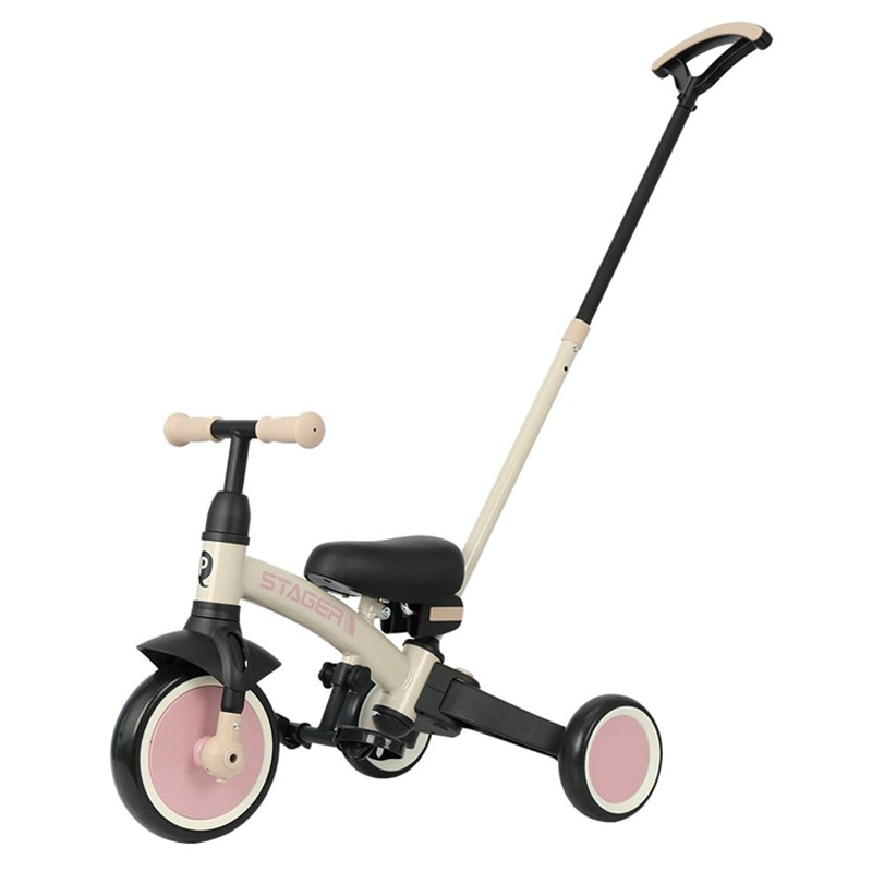 Τρίκυκλο Ποδήλατο QPlay Stager 3in1 Silver Beige/Pink