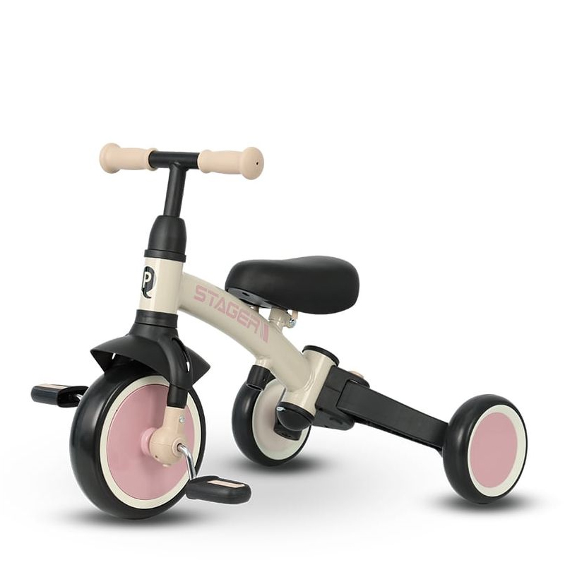 Τρίκυκλο Ποδήλατο QPlay Stager 3in1 Silver Beige/Pink