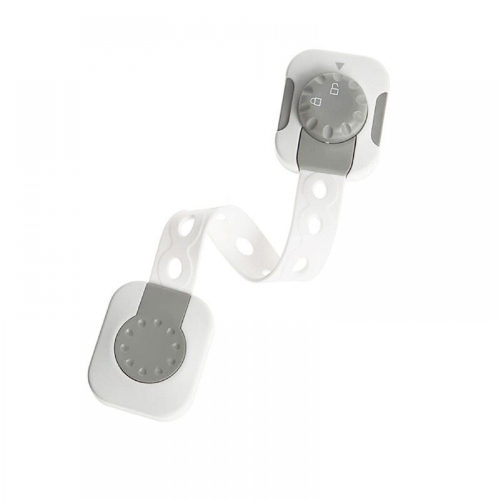 Ασφάλεια Ντουλαπιού & Συρταριού με Αυτοκόλλητο Λευκό Χρώμα Sipo (6τεμ.)