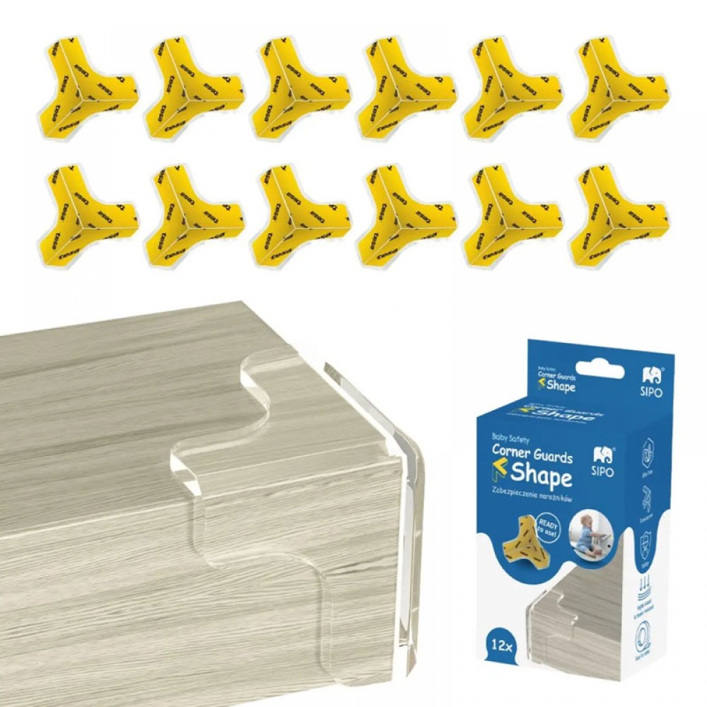 Προστατευτικά για γωνίες Τυπου Τ Sipo Διάφανα (12τεμ.)
