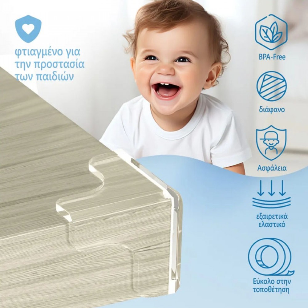 Προστατευτικά για γωνίες Τυπου Τ Sipo Διάφανα (12τεμ.)