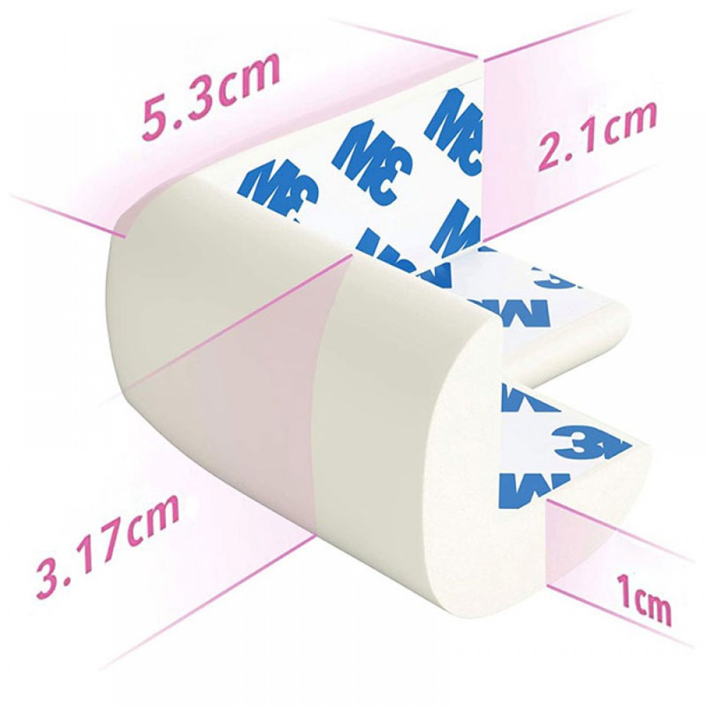 Προστατευτικά για Γωνίες με Αυτοκόλλητο σε Λευκό Χρώμα Sipo (4τεμ)