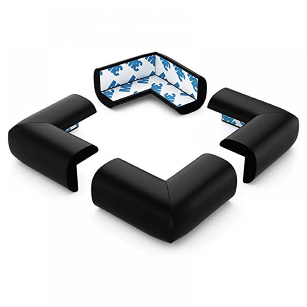 Προστατευτικά για Γωνίες με Αυτοκόλλητο σε Μάυρο Χρώμα Sipo (4τεμ)