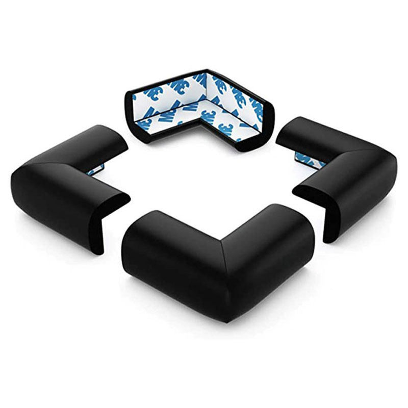 Προστατευτικά για Γωνίες με Αυτοκόλλητο σε Μάυρο Χρώμα Sipo (4τεμ)