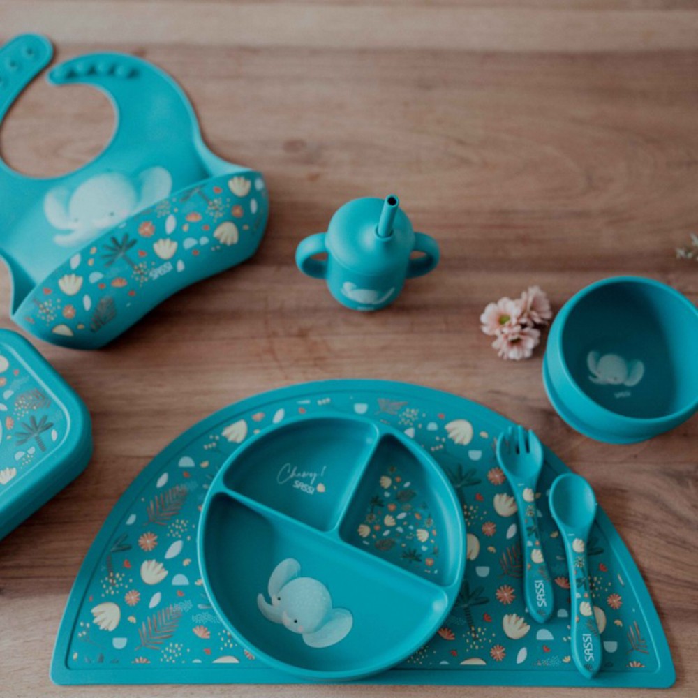 Μπολ Σιλικόνης με αντιολισθητική βεντούζα Sassi Chewy The Elephant