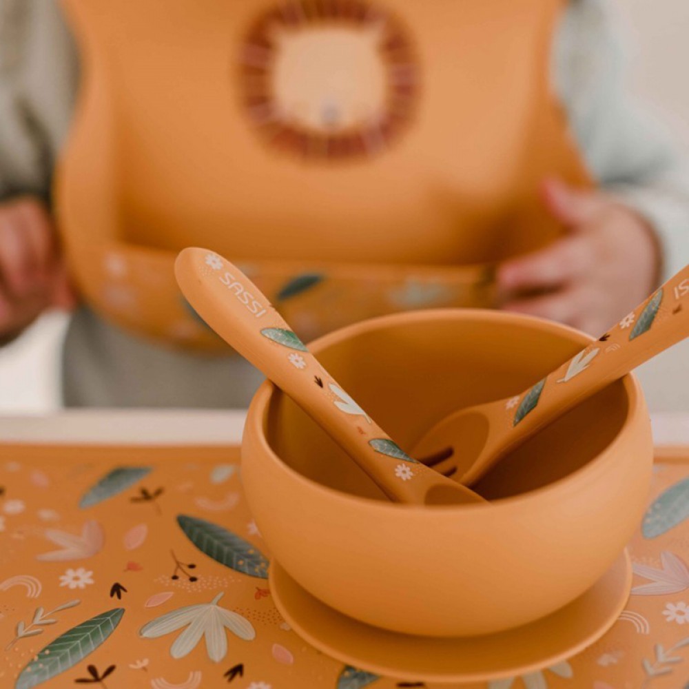 Μπολ Σιλικόνης με αντιολισθητική βεντούζα Sassi Chompy The Lion