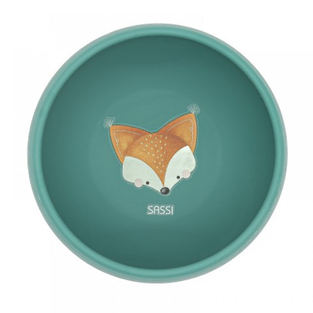 Μπολ Σιλικόνης με αντιολισθητική βεντούζα Sassi Crunchy The Fox