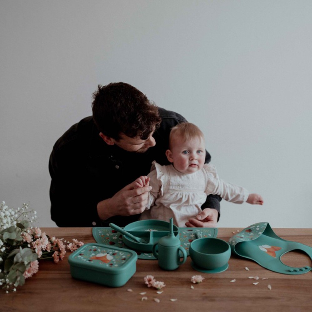 Μπολ Σιλικόνης με αντιολισθητική βεντούζα Sassi Crunchy The Fox