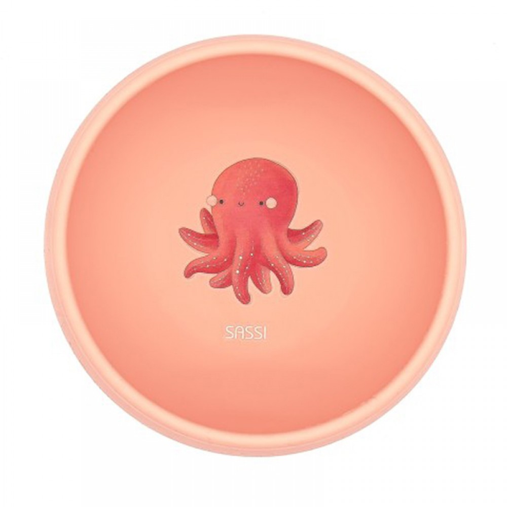 Μπολ Σιλικόνης με αντιολισθητική βεντούζα Sassi Slurpy The Octopus