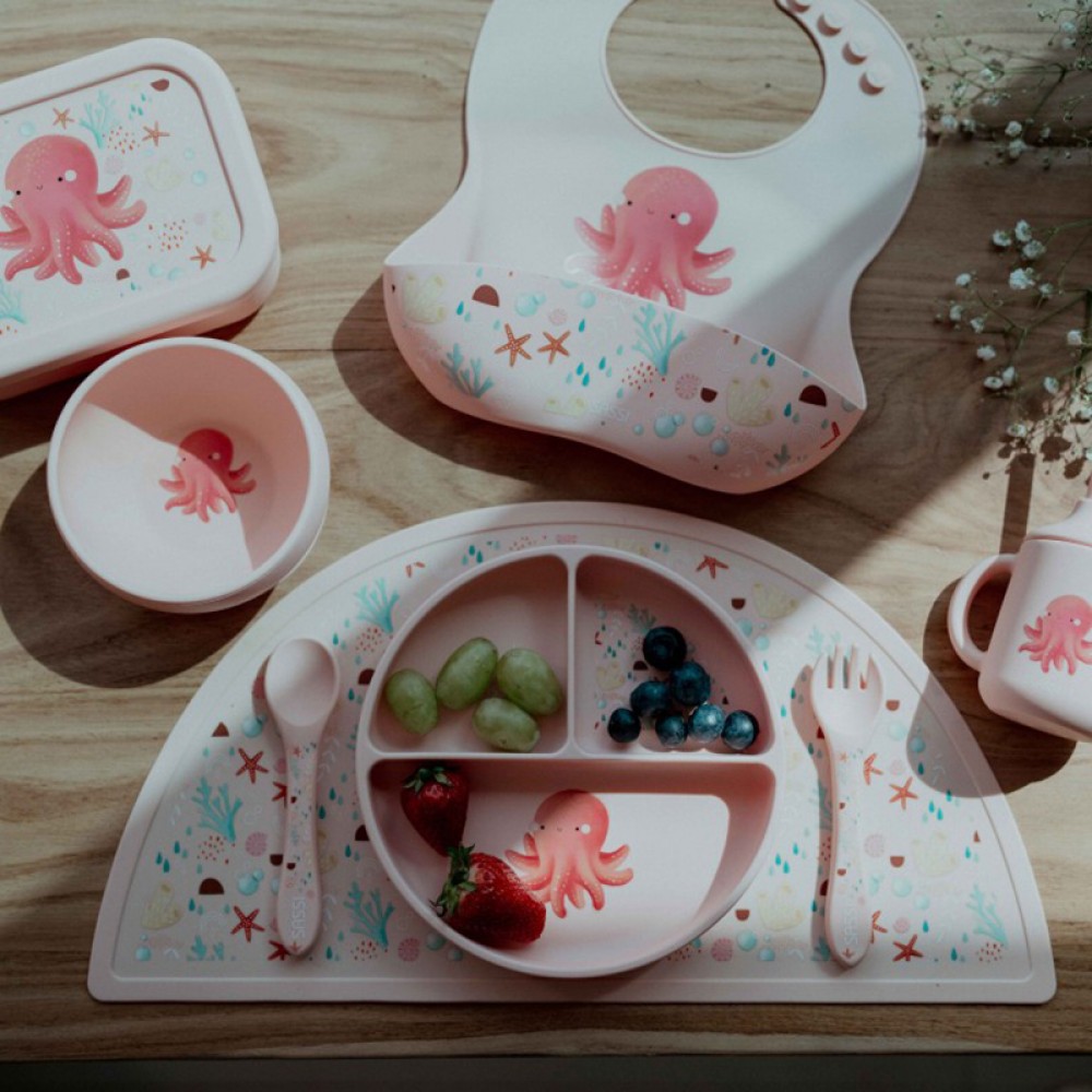 Μπολ Σιλικόνης με αντιολισθητική βεντούζα Sassi Slurpy The Octopus