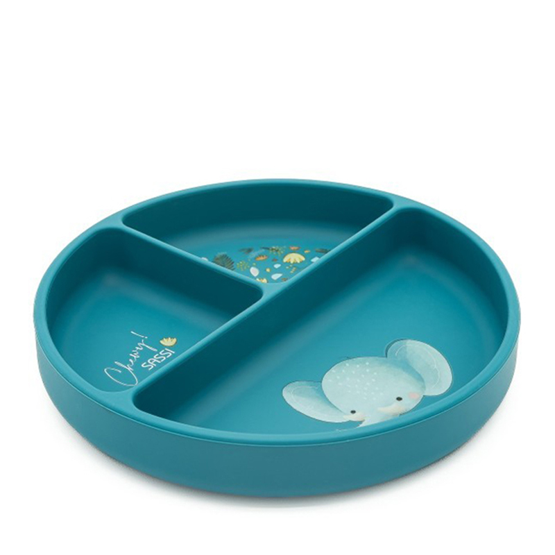 Πιάτο Σιλικόνης με χωρίσματα Sassi Chewy The Elephant