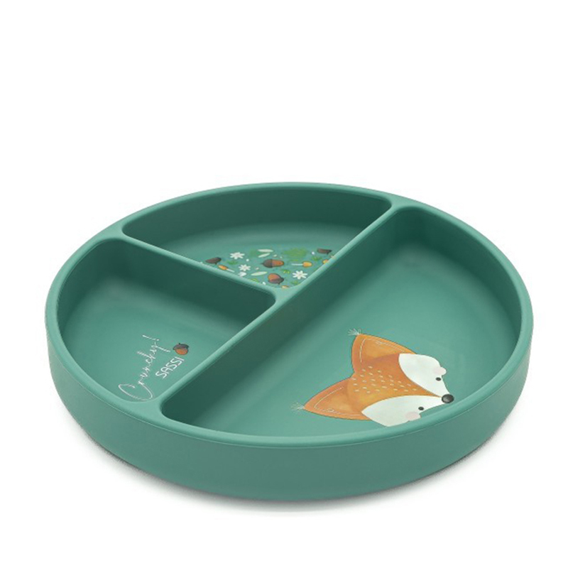 Πιάτο Σιλικόνης με χωρίσματα Sassi Crunchy The Fox