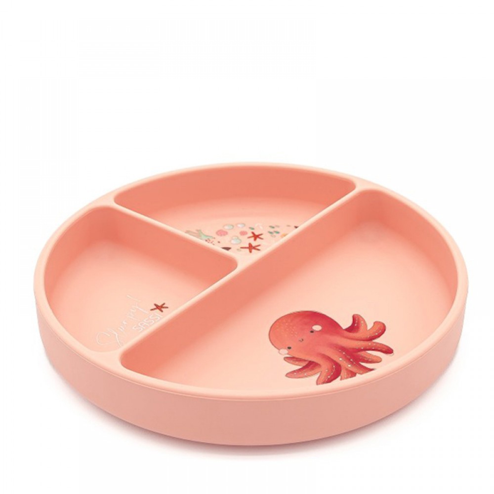 Πιάτο Σιλικόνης με χωρίσματα Sassi Slurpy The Octopus