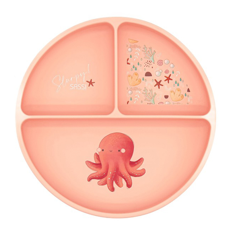 Πιάτο Σιλικόνης με χωρίσματα Sassi Slurpy The Octopus