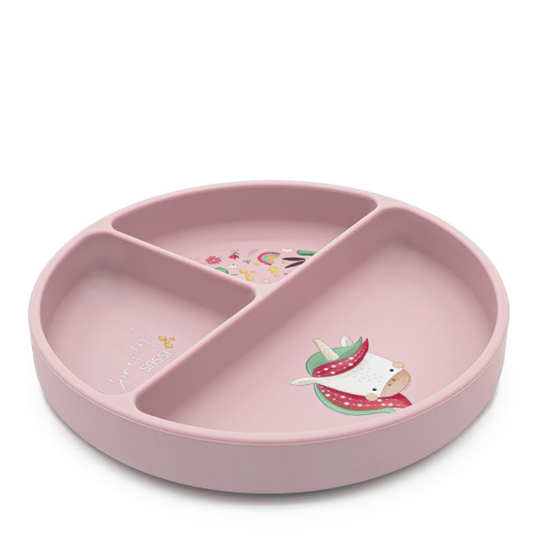 Πιάτο Σιλικόνης με χωρίσματα Sassi Sparkly The Unicorn