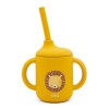 Εκπαιδευτικό Ποτήρι Σιλικόνης με Καλαμάκι Sassi Chompy The Lion