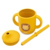 Εκπαιδευτικό Ποτήρι Σιλικόνης με Καλαμάκι Sassi Chompy The Lion