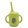 Εκπαιδευτικό Ποτήρι Σιλικόνης με Καλαμάκι Sassi Cracky The Dinosaur