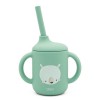 Εκπαιδευτικό Ποτήρι Σιλικόνης με Καλαμάκι Sassi Munchy The Bear