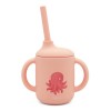 Εκπαιδευτικό Ποτήρι Σιλικόνης με Καλαμάκι Sassi Slurpy The Octopus