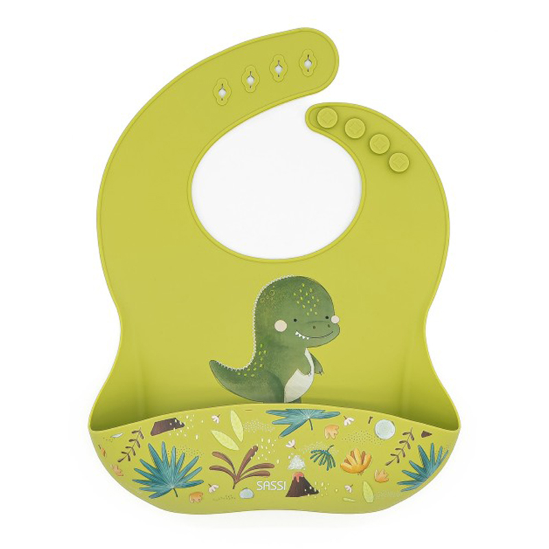 Σαλιάρα Σιλικόνης Sassi Cracky The Dinosaur Σαλιάρα Σιλικόνης Sassi Cracky The Dinosaur