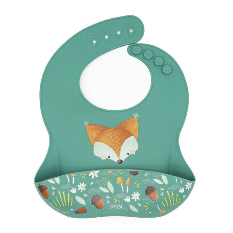 Σαλιάρα Σιλικόνης Sassi Crunchy The Fox Σαλιάρα Σιλικόνης Sassi Crunchy The Fox