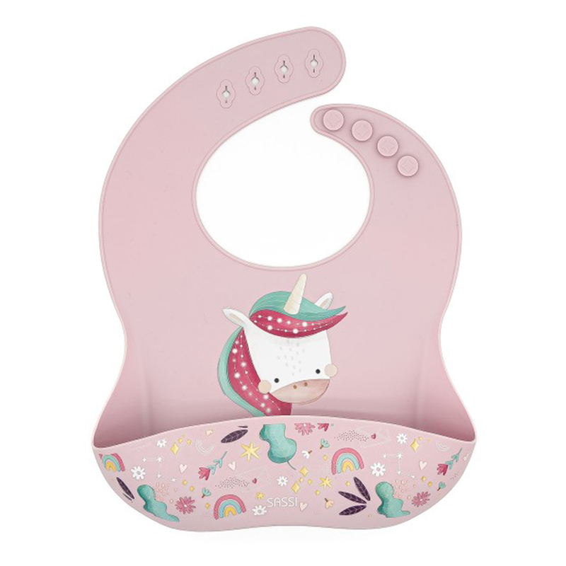 Σαλιάρα Σιλικόνης Sassi Sparkly The Unicorn