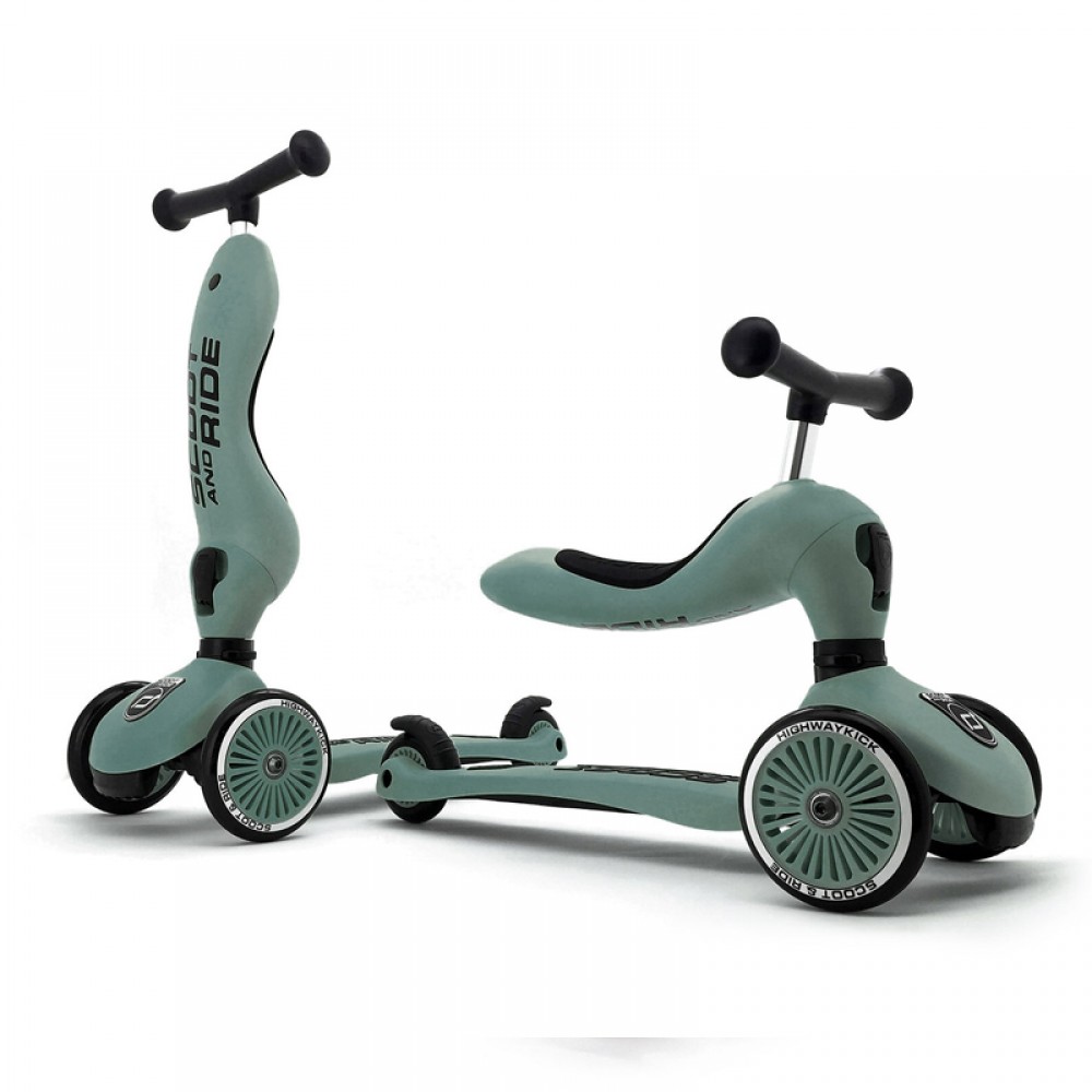 Πατίνι με κάθισμα Scoot and Ride 3 in1 Highwaykick 1 Forest Πατίνι με κάθισμα Scoot and Ride 3 in1 Highwaykick 1 Forest