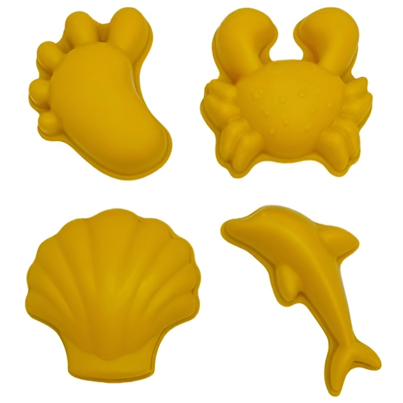Καλούπια Άμμου Σιλικόνης Scrunch Mustard (4τεμ.)