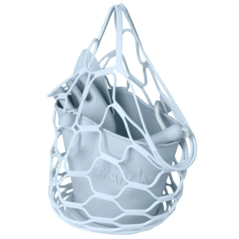 Τσάντα Παιχνιδιών Παραλίας Σιλικόνης Scrunch Duck Egg Blue
