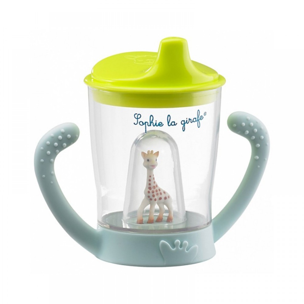 Εκπαιδευτικό Ποτηράκι με λαβές Sophie la Girafe Non spil Cup Mascotte