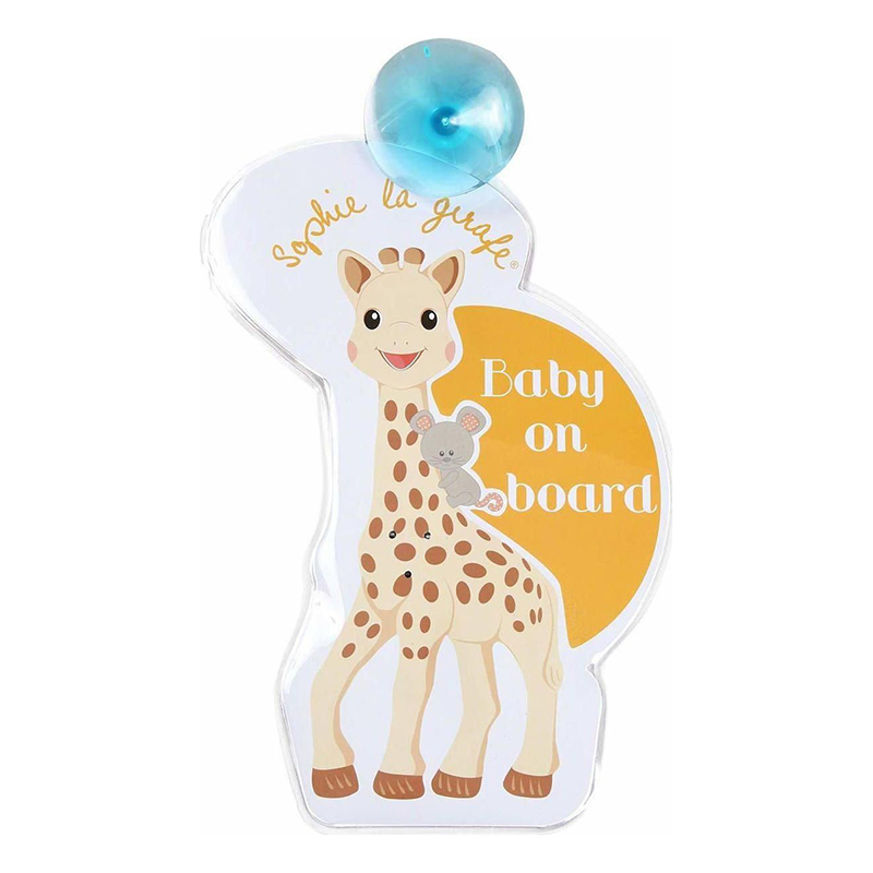 Σήμα Αυτοκινήτου Sophie La Giraffe Baby on Board με Βεντούζα Sweetie